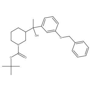 Tert-butyl 3-{1-[3-(benzyloxy)phenyl]-1-hydroxyethyl}piperidine-1-carboxylate Structure