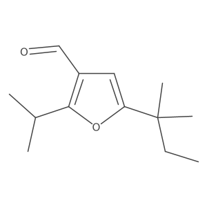 5-(2-Methylbutan-2-yl)-2-(propan-2-yl)furan-3-carbaldehyde结构式