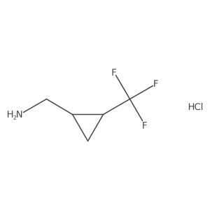 Rac-[(1r,2r)-2-(trifluoromethyl)cyclopropyl]methanamine hydrochloride结构式
