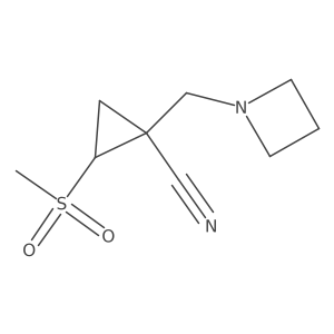 1-[(Azetidin-1-yl)methyl]-2-methanesulfonylcyclopropane-1-carbonitrile结构式