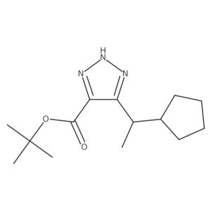 tert-butyl 5-(1-cyclopentylethyl)-1H-1,2,3-triazole-4-carboxylate Structure