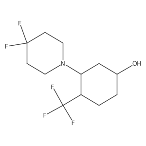 3-(4,4-Difluoropiperidin-1-yl)-4-(trifluoromethyl)cyclohexan-1-ol结构式