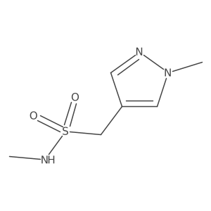 N-methyl-1-(1-methyl-1H-pyrazol-4-yl)methanesulfonamide结构式