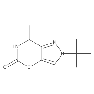 2-tert-butyl-7-methyl-2H,5H,6H,7H-pyrazolo[3,4-e][1,3]oxazin-5-one结构式