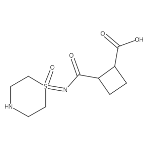 2-[(1-Oxo-1lambda6-thiomorpholin-1-ylidene)carbamoyl]cyclobutane-1-carboxylic acid Structure