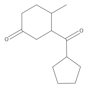 3-Cyclopentanecarbonyl-4-methylcyclohexan-1-one结构式
