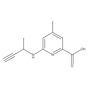 6-[(But-3-yn-2-yl)amino]-4-methylpyridine-2-carboxylic acid结构式