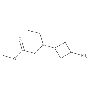 Methyl 2-[(3-aminocyclobutyl)-ethylamino]acetate结构式