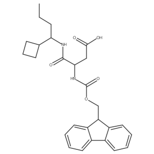 3-[(1-cyclobutylbutyl)carbamoyl]-3-({[(9H-fluoren-9-yl)methoxy]carbonyl}amino)propanoic acid结构式