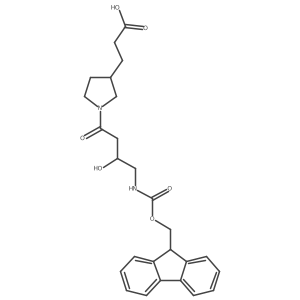 3-{1-[4-({[(9H-fluoren-9-yl)methoxy]carbonyl}amino)-3-hydroxybutanoyl]pyrrolidin-3-yl}propanoic acid结构式