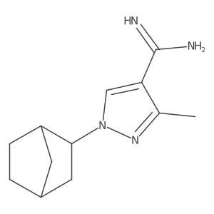 1-{bicyclo[2.2.1]heptan-2-yl}-3-methyl-1H-pyrazole-4-carboximidamide Structure