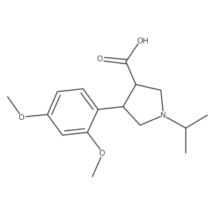 4-(2,4-Dimethoxyphenyl)-1-(propan-2-yl)pyrrolidine-3-carboxylic acid Structure