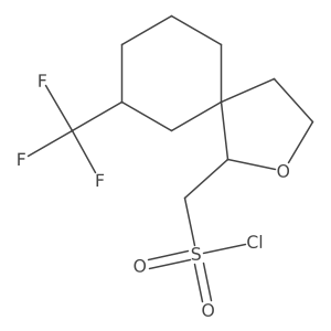 [7-(Trifluoromethyl)-2-oxaspiro[4.5]decan-1-yl]methanesulfonyl chloride结构式