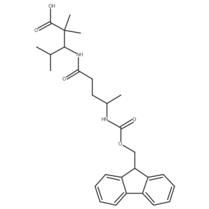 3-[4-({[(9H-fluoren-9-yl)methoxy]carbonyl}amino)pentanamido]-2,2,4-trimethylpentanoic acid Structure