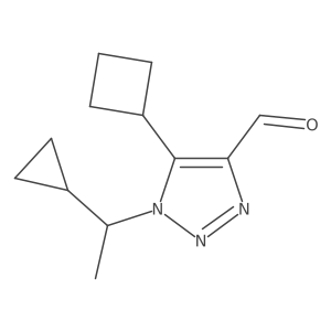 5-cyclobutyl-1-(1-cyclopropylethyl)-1H-1,2,3-triazole-4-carbaldehyde Structure