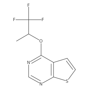 4-[(1,1,1-Trifluoropropan-2-yl)oxy]thieno[2,3-d]pyrimidine结构式