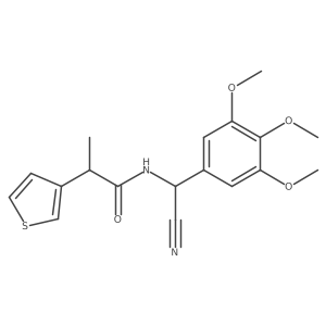 N-[Cyano-(3,4,5-trimethoxyphenyl)methyl]-2-thiophen-3-ylpropanamide Structure