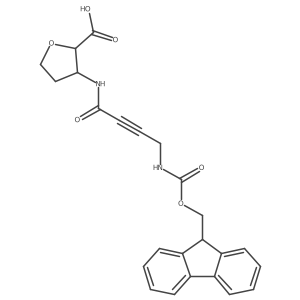 rac-(2R,3S)-3-[4-({[(9H-fluoren-9-yl)methoxy]carbonyl}amino)but-2-ynamido]oxolane-2-carboxylic acid Structure