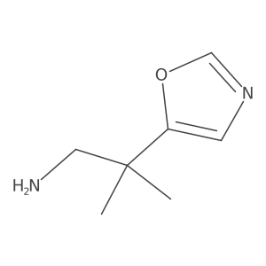 2-Methyl-2-(1,3-oxazol-5-yl)propan-1-amine结构式
