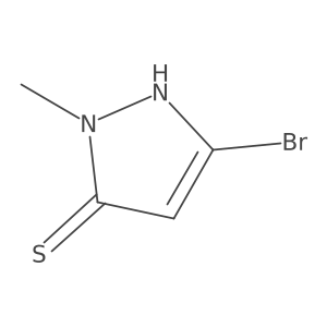 3-bromo-1-methyl-1H-pyrazole-5-thiol Structure