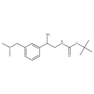 tert-butyl N-(2-amino-2-{3-[(dimethylamino)methyl]phenyl}ethyl)carbamate Structure