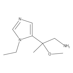 2-(1-ethyl-1H-imidazol-5-yl)-2-methoxypropan-1-amine Structure