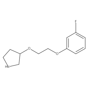 3-[2-(3-Fluorophenoxy)ethoxy]pyrrolidine结构式