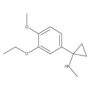 1-(3-ethoxy-4-methoxyphenyl)-N-methylcyclopropan-1-amine结构式