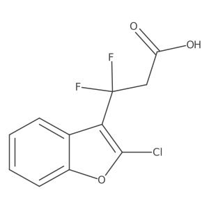 3-(2-Chloro-1-benzofuran-3-yl)-3,3-difluoropropanoic acid结构式