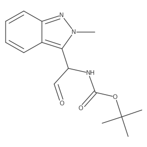 tert-butyl N-[1-(2-methyl-2H-indazol-3-yl)-2-oxoethyl]carbamate Structure