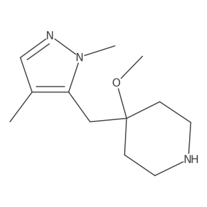 4-[(1,4-dimethyl-1H-pyrazol-5-yl)methyl]-4-methoxypiperidine结构式