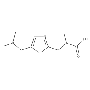 3-{5-[(Dimethylamino)methyl]-1,3-thiazol-2-yl}-2-methylpropanoic acid Structure