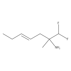 1,1-Difluoro-2-methylhept-4-en-2-amine结构式