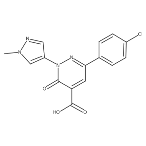 6-(4-Chlorophenyl)-2-(1-methyl-1H-pyrazol-4-yl)-3-oxo-2,3-dihydropyridazine-4-carboxylic acid Structure