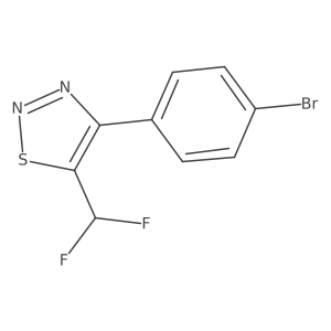 4-(4-Bromophenyl)-5-(difluoromethyl)thiadiazole结构式
