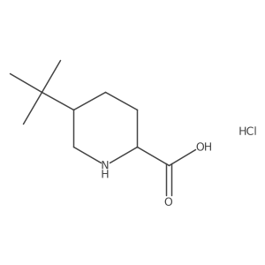 5-Tert-butylpiperidine-2-carboxylic acid;hydrochloride结构式