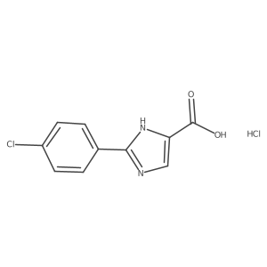 2-(4-Chlorophenyl)-1H-imidazole-5-carboxylic acid;hydrochloride结构式