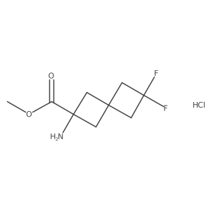 Methyl 2-amino-6,6-difluorospiro[3.3]heptane-2-carboxylate hcl结构式