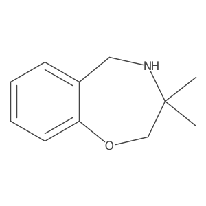 3,3-Dimethyl-2,3,4,5-tetrahydro-1,4-benzoxazepine结构式