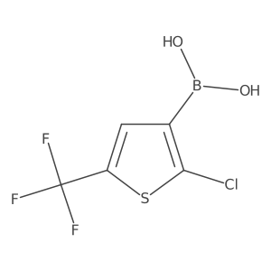 [2-Chloro-5-(trifluoromethyl)thiophen-3-YL]boronic acid结构式