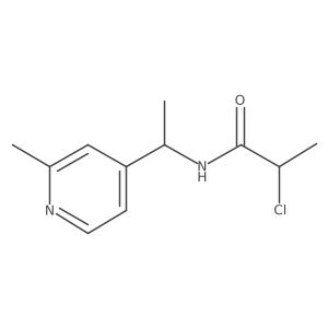 2-Chloro-N-[1-(2-methylpyridin-4-yl)ethyl]propanamide Structure