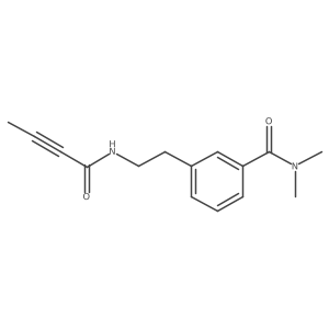 3-[2-(but-2-ynamido)ethyl]-N,N-dimethylbenzamide结构式
