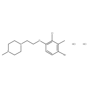 1-(2-(4-Bromo-2-chloro-3-methylphenoxy)ethyl)-4-methylpiperazine dihydrochloride结构式