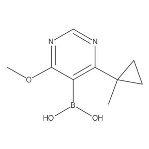 (4-Methoxy-6-(1-methylcyclopropyl)pyrimidin-5-yl)boronic acid Structure