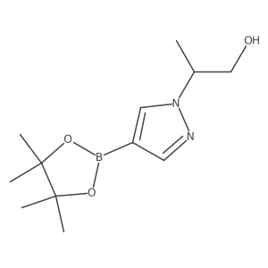 (R)-2-(4-(4,4,5,5-Tetramethyl-1,3,2-dioxaborolan-2-yl)-1H-pyrazol-1-yl)propan-1-ol结构式