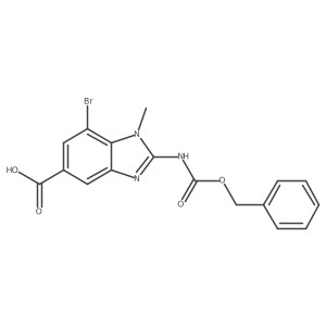 2-{[(benzyloxy)carbonyl]amino}-7-bromo-1-methyl-1H-1,3-benzodiazole-5-carboxylic acid结构式