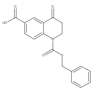 1-[(Benzyloxy)carbonyl]-4-oxo-1,2,3,4-tetrahydroquinoline-6-carboxylic acid结构式