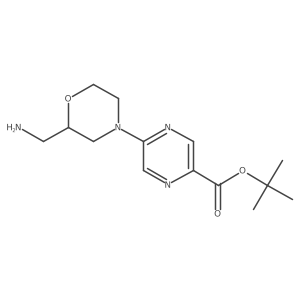 Tert-butyl 5-[2-(aminomethyl)morpholin-4-yl]pyrazine-2-carboxylate Structure