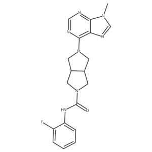 N-(2-fluorophenyl)-5-(9-methyl-9H-purin-6-yl)-octahydropyrrolo[3,4-c]pyrrole-2-carboxamide Structure