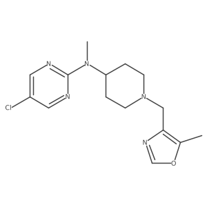 5-chloro-N-methyl-N-{1-[(5-methyl-1,3-oxazol-4-yl)methyl]piperidin-4-yl}pyrimidin-2-amine Structure